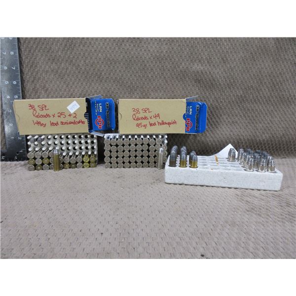 38 Special - 104 Rnds of mixed Reloads