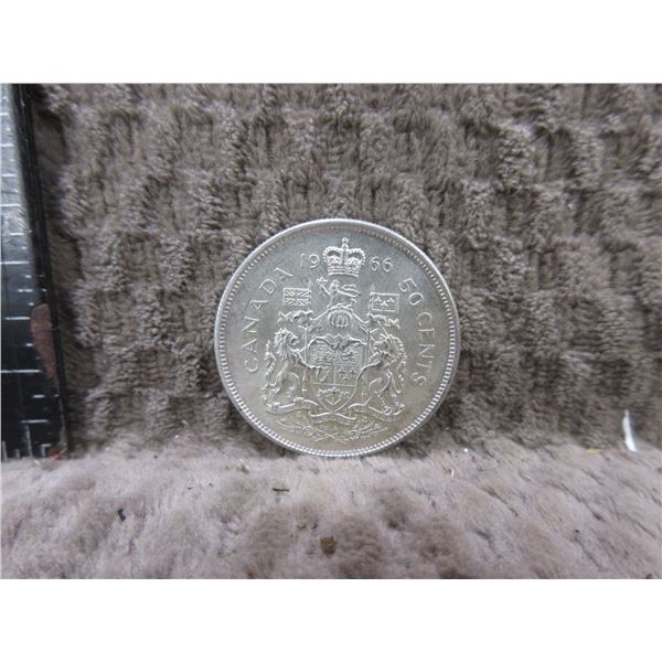 1966 Canadian 50 Cent Piece - 800 Silver