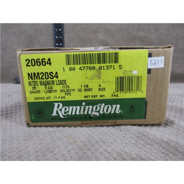 20 Ga. 2 3/4" 4 Shot Rem. Nitro Magnum