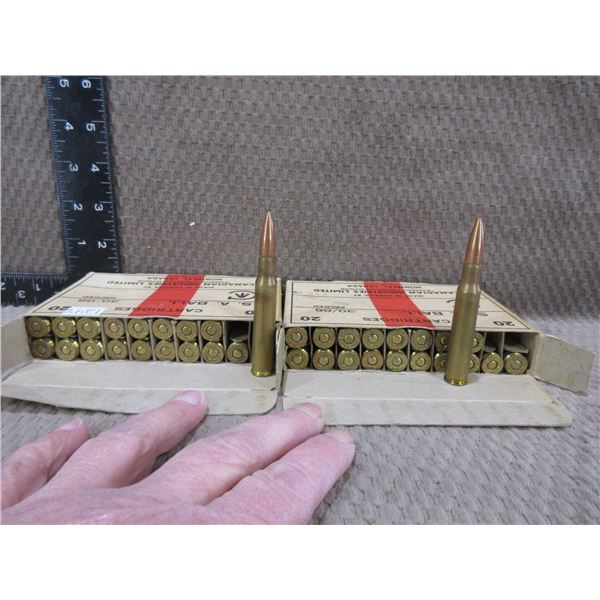 30-06 S.A. Ball Cartridges - 1 Box of 20, 1 Box of 19