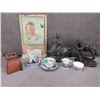 Image 1 : Lot of Vintage Misc. Tea Cups, Calendar, Horse Statues