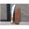 Image 1 : Fixed Blade Hunting Knife - Stag Handle With Sheath