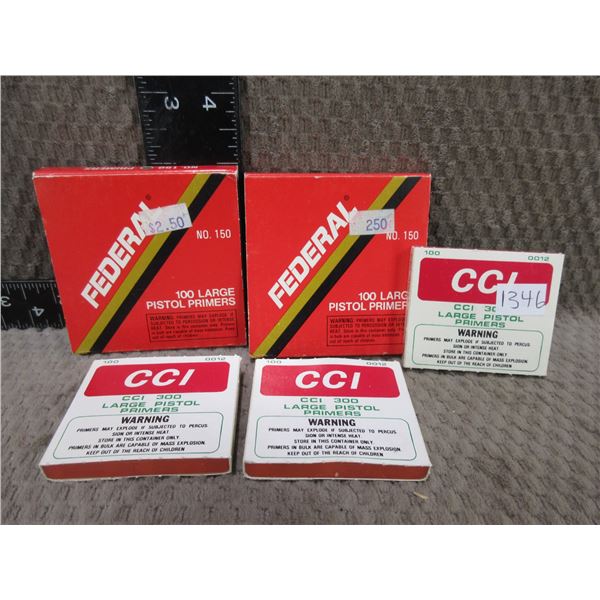 Large Pistol Primers - CCI, Federal - 415 Total
