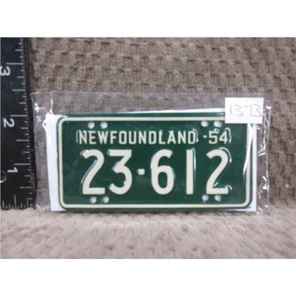 1954 Newfoundland Bicycle Plate 23-612