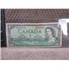 Image 1 : 1954 Canadian 1 Dollar Bill