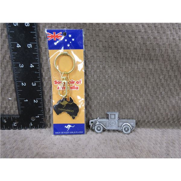 2 Key Chains - SaskPower 75 Years, Australia Kangaroo