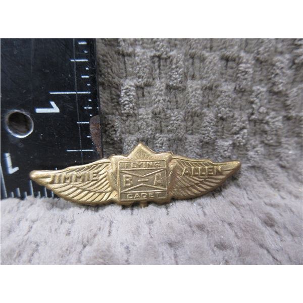 B.A. Oil Co. Jimmie Allen Flying Cadet Wings - Pin Button