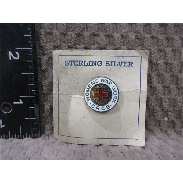 Womens War Work C.R.C.S. - Red Cross - Pin Button