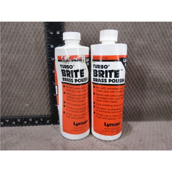2 Bottles Lyman Turbo Brite Brass Polish