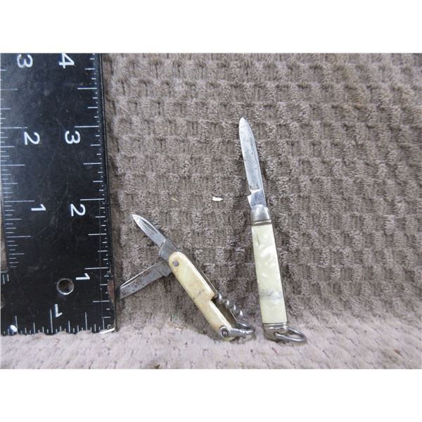 2 Mini Pocket Key Chain Knives - England, Germany