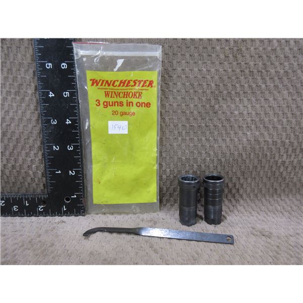 2 - Win. 20 Gauge Chokes - With Wrench - Used