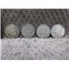 Image 1 : 4 - Canadian 25 Cent Pieces - 1957, 1959, 1960, 1964,