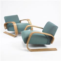 Alvar Aalto Tank lounge chair model 37/400, pair