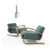 Image 2 : Alvar Aalto Tank lounge chair model 37/400, pair