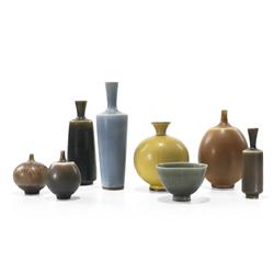 Berndt Friberg vases, set of eight