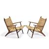 Image 1 : Hans Wegner lounge chairs model CH27, pair