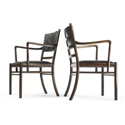 Ole Wanscher armchairs, pair