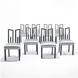 James Mont dining chairs, set of eight