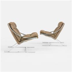 Paul Tuttle Zeta lounge chairs, pair