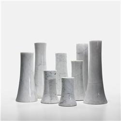 Angelo Mangiarotti vases, set of eight