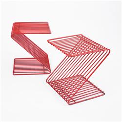 Francois Arnal Z stools, pair