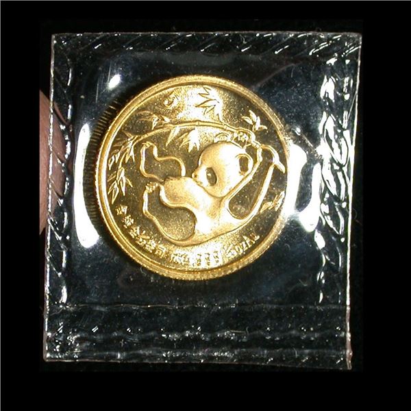 China 1/20 oz Gold Panda 1985 Five Yuan