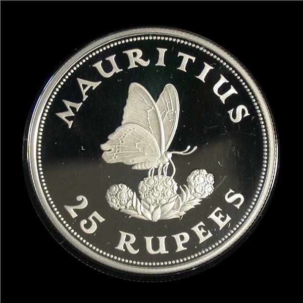 Mauritius Proof Silver World Conservation Crown Pair