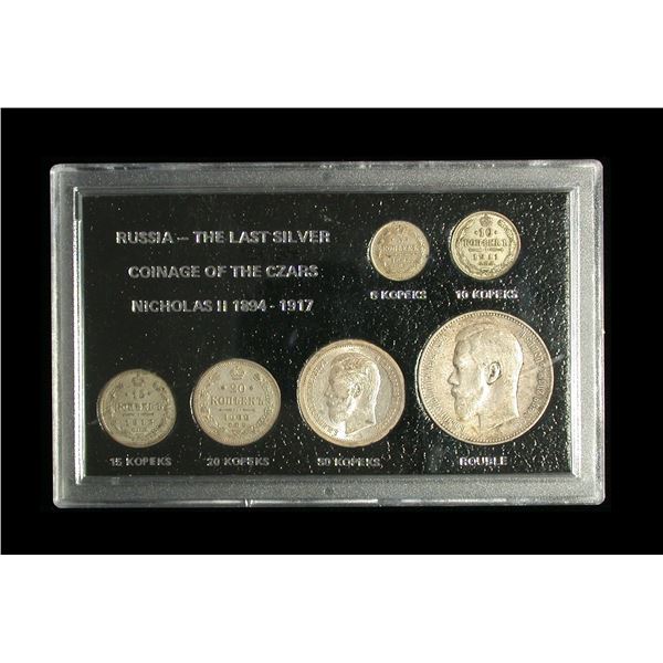 Russian Empire 6 Piece Silver Type Set