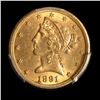 Image 3 : United States Five Dollars 1891-CC - Carson City