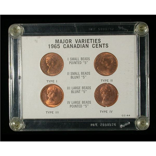 1965 One Cent - 4 Coin Variety Set