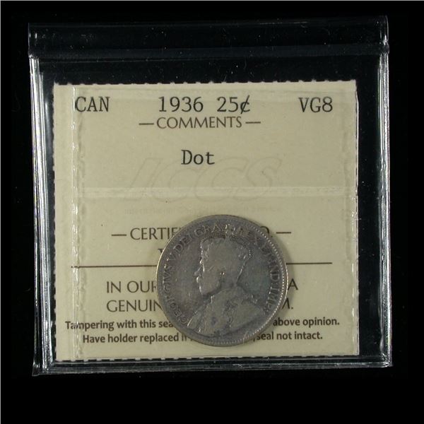 1936 Dot Twenty Five Cents