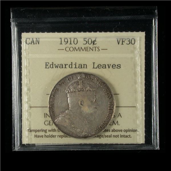 1910 Fifty Cents - Edwardian Leaves