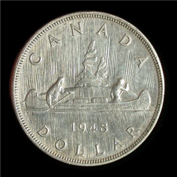 1948 Silver Dollar Obverse Graffiti