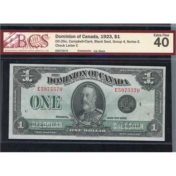 Dominion of Canada One Dollar, 1923