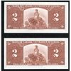 Image 2 : Bank of Canada 2 Dollars, 1937 - Consecutive Pair
