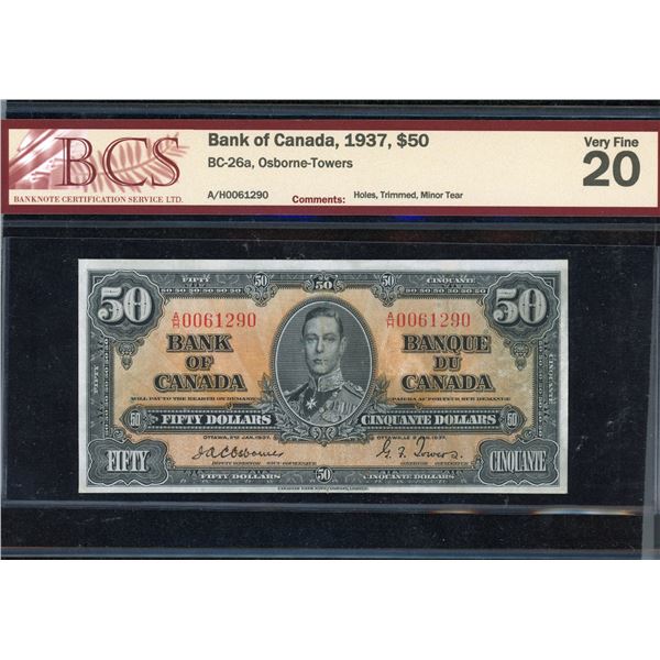 Bank of Canada 50 Dollars 1937