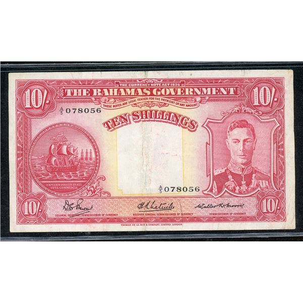 Bahamas 10 Shillings George VI