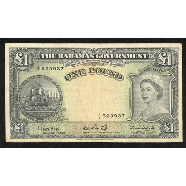 Bahamas One Pound 1953