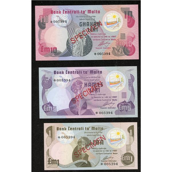 Malta Specimen Note Set