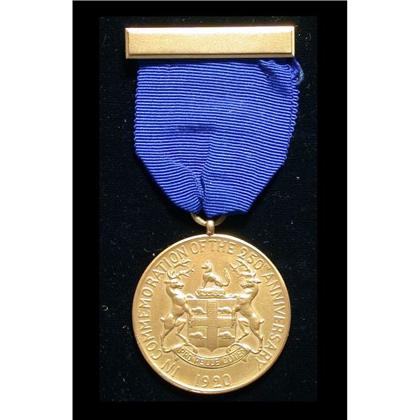 An Awarded Hudson's Bay Company Medal in Gold, 1920