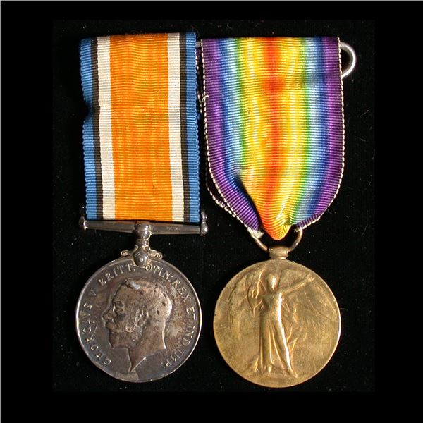 Canada WWI Medal Pair to the 87th