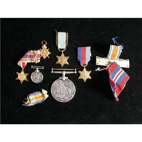 1939-45 War Medal with Various Miniatures