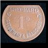 Image 1 : England E. Shephard Penny Token - Boot & Shoe Merchants
