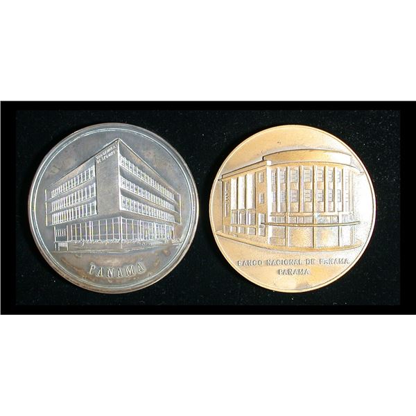 Panama Insurance and Banking Medal Pair