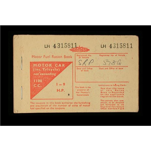 WWII Pair of England and Canada Ration Books