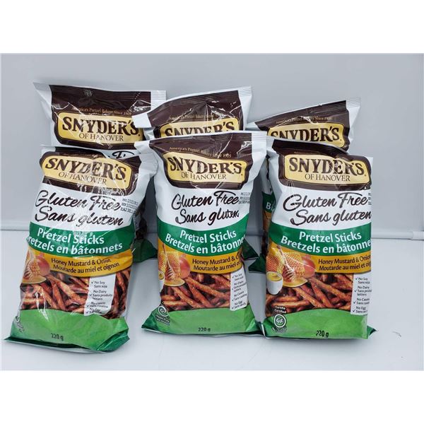 Snyders Gluten Free Pretzel Sticks (6 x 220g)