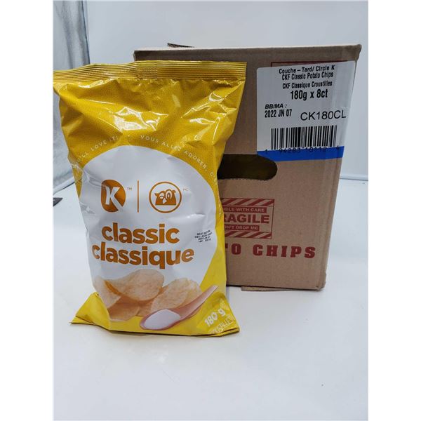 Circle K Classic Potato Chips (8 x 180g)