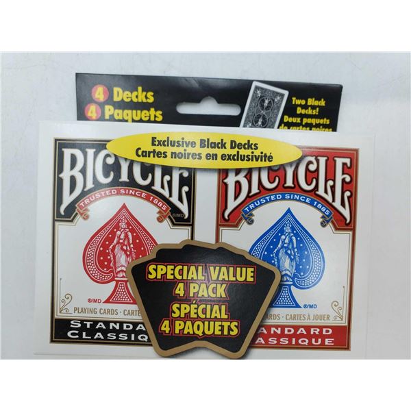 Bicycle Standard Playing Cards (4 decks)