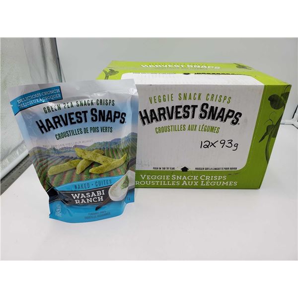 Green Pea Snack Crisps-Wasabi Ranch Veggie Snacks (12 x 93g)
