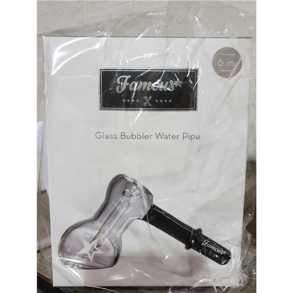Famous Glass Bubbler Water Pipe 6in